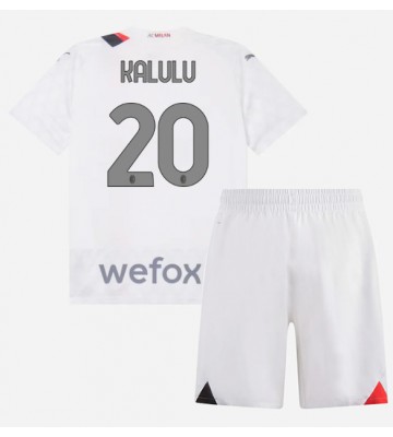 AC Milan Pierre Kalulu #20 Borta Kläder Barn 2023-24 Kortärmad (+ Korta byxor)